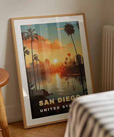 Çerçevesiz Poster San Diego Gün Batımı