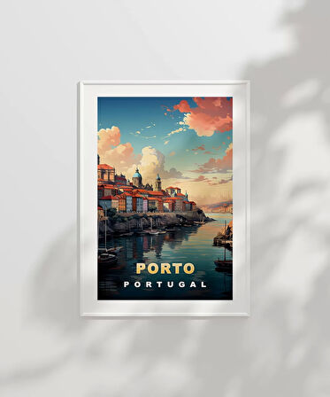 Çerçevesiz Poster Porto'nun Renkli Tepeleri