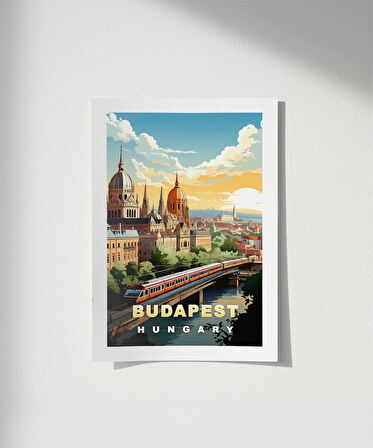 Çerçevesiz Poster Tuna Nehri Üzerinde Gün Doğumu