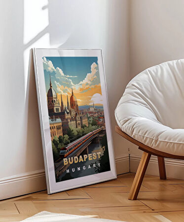 Çerçevesiz Poster Tuna Nehri Üzerinde Gün Doğumu