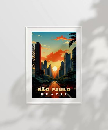 Çerçevesiz Poster São Paulo Gökyüzü