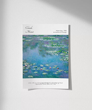 Çerçevesiz Poster Claude Monet Zambaklar (3)