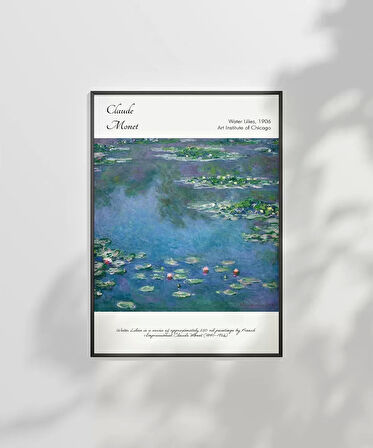 Çerçevesiz Poster Claude Monet Zambaklar (3)
