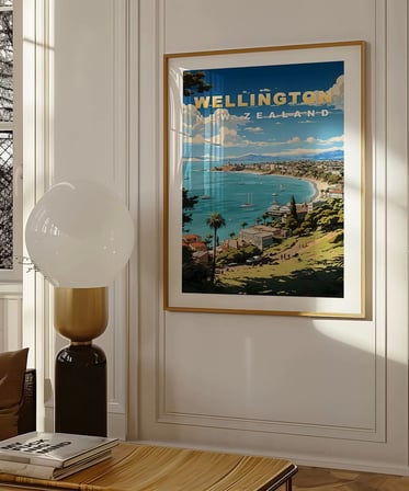 Çerçevesiz Poster Wellington Sahil Manzarası Sanatsal