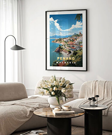 Çerçevesiz Poster Penang Sahil Manzarası