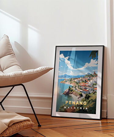 Çerçevesiz Poster Penang Sahil Manzarası