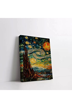 Yıldızlı Gece Görkemi Kanvas Tablo