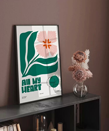 Çerçevesiz Poster Kalpten Gelen Bahar