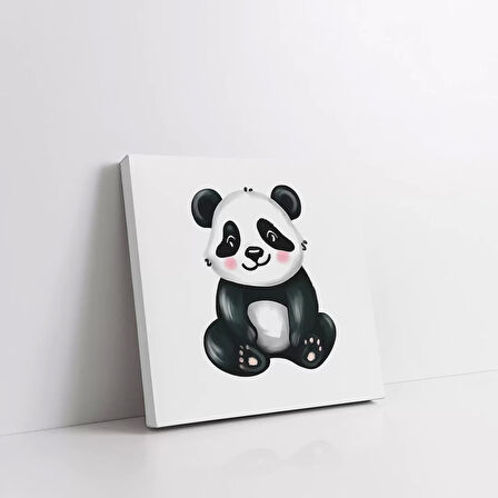 Oyun Zamanı Panda Kanvas Tablo