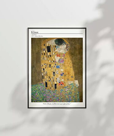 Çerçevesiz Poster Gustav Klimt Öpücük 1