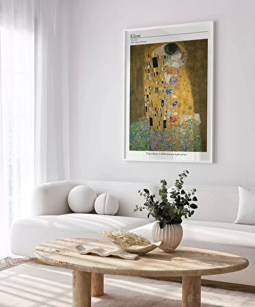 Çerçevesiz Poster Gustav Klimt Öpücük 1