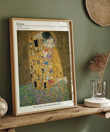 Çerçevesiz Poster Gustav Klimt Öpücük 1
