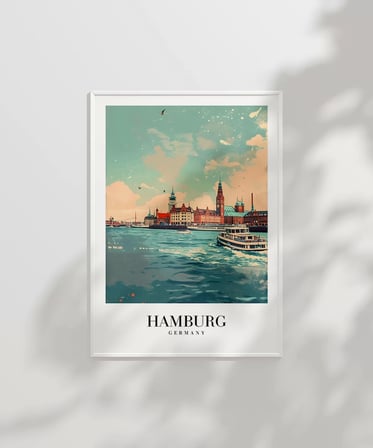 Çerçevesiz Poster Hamburg Seyahat