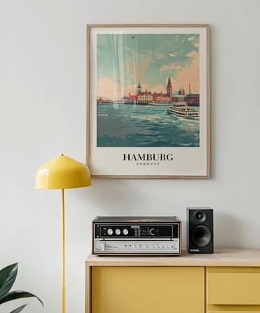 Çerçevesiz Poster Hamburg Seyahat