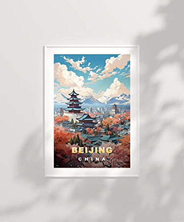 Çerçevesiz Poster Tarihi Beijing Tapınakları