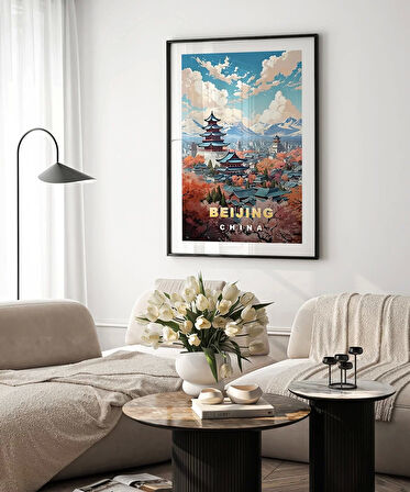 Çerçevesiz Poster Tarihi Beijing Tapınakları