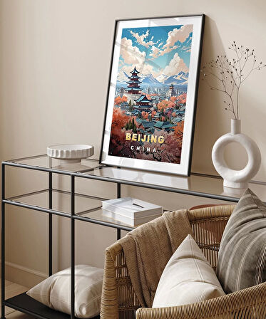 Çerçevesiz Poster Tarihi Beijing Tapınakları