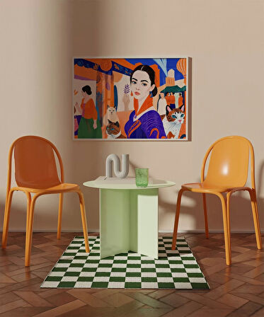 Çerçevesiz Poster Kedilerle Şehir Hikayesi