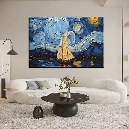 Geceye Yelken Açan Kanvas Tablo