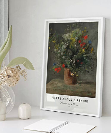 Çerçevesiz Poster Pierre Auguste Renoir Vazoda Çiçekler
