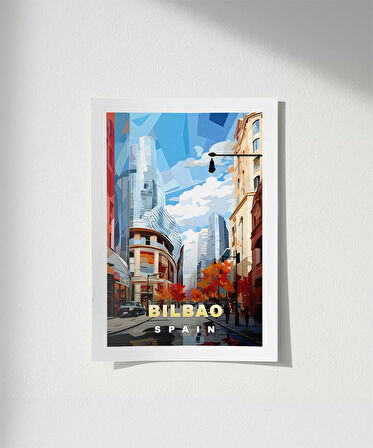 Çerçevesiz Poster Modern Sanatın Şehri Bilbao
