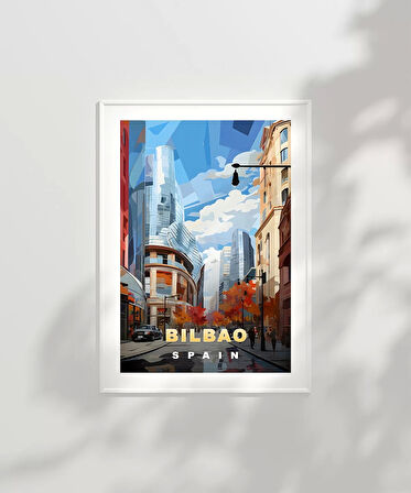 Çerçevesiz Poster Modern Sanatın Şehri Bilbao