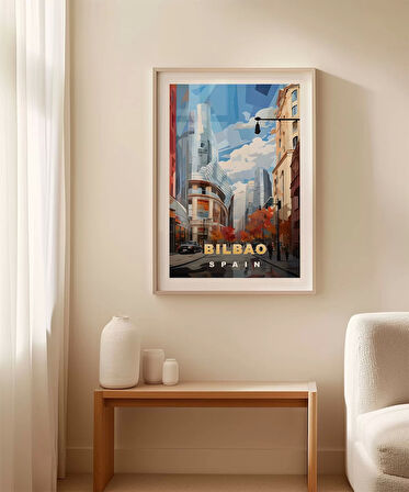 Çerçevesiz Poster Modern Sanatın Şehri Bilbao