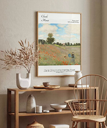Çerçevesiz Poster Claude Monet Gelincik Tarlası