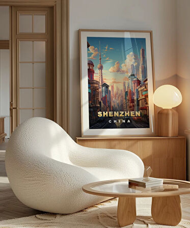 Çerçevesiz Poster Çin'in Teknoloji Başkenti Shenzhen