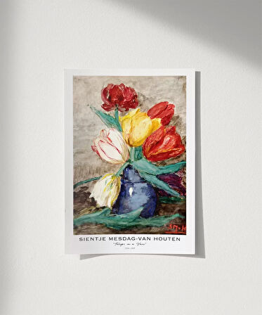 Çerçevesiz Poster Sientje Mesdag Van Houten Vazoda Laleler