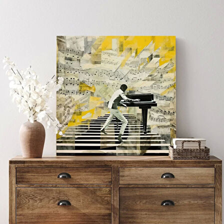 Klavye Üzerinde Hikayeler Kanvas Tablo