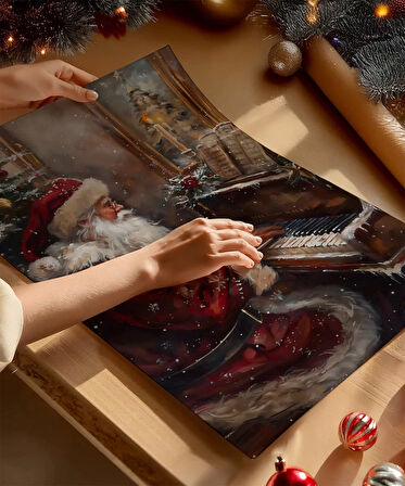 Çerçevesiz Poster Müzikal Noel Ruhu
