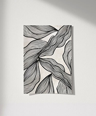 Çerçevesiz Poster Minimalist Doğa Çizgileri