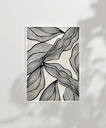 Çerçevesiz Poster Minimalist Doğa Çizgileri