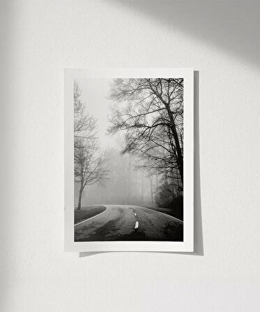 Çerçevesiz Poster Sisli Yolculuk