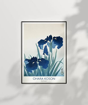 Çerçevesiz Poster Ohara Koson Süsen Çiçekleri 2