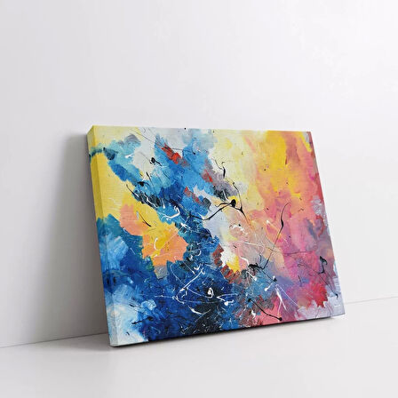 Renkli Dalgalar Kanvas Tablo