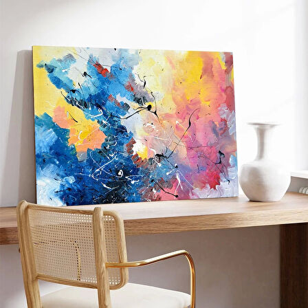 Renkli Dalgalar Kanvas Tablo