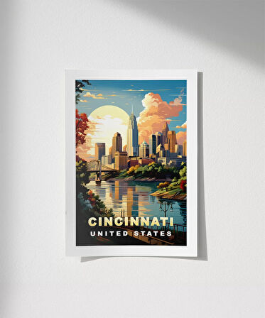 Çerçevesiz Poster Nehrin ve Güneşin Şehri