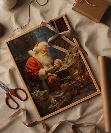 Çerçevesiz Poster Noel Baba'nın Atölyesi