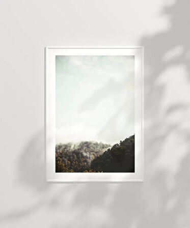 Çerçevesiz Poster Sislerin Ardındaki Orman