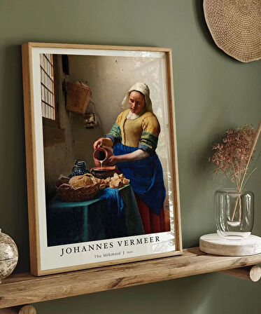 Çerçevesiz Poster Johannes Vermeer Süt Boşaltan Kadın