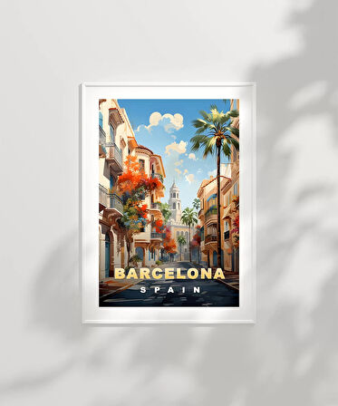 Çerçevesiz Poster Barcelona’nın Zarif Sokakları