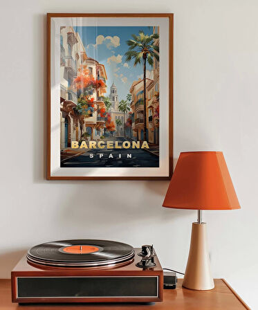 Çerçevesiz Poster Barcelona’nın Zarif Sokakları