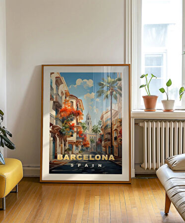 Çerçevesiz Poster Barcelona’nın Zarif Sokakları