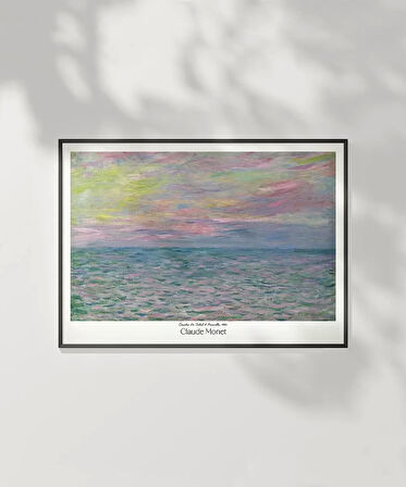 Çerçevesiz Poster Claude Monet Pouville'de Gün Batımı