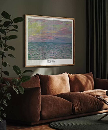 Çerçevesiz Poster Claude Monet Pouville'de Gün Batımı