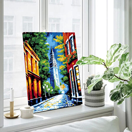 Renkli Arnavut Kaldırımı Kanvas Tablo