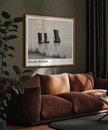 Çerçevesiz Poster Ohara Koson Balıkçı Teknesi