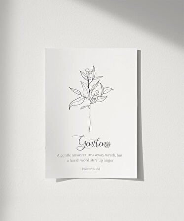 Çerçevesiz Poster Gentleness Temalı Minimalist